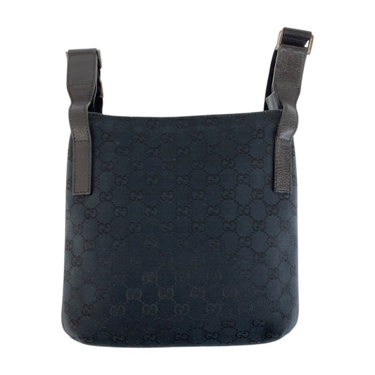 GUCCI Shoulder Bag 122793 GG canvas, leather Black black Shoulder Bag Messenger bag Women Used Authentic