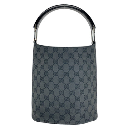 GUCCI Handbag 001 3753 GG canvas, plastic Black black Handbag Women Used Authentic