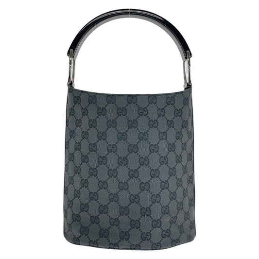 GUCCI Handbag 001 3753 GG canvas, plastic Black black Handbag Women Used Authentic
