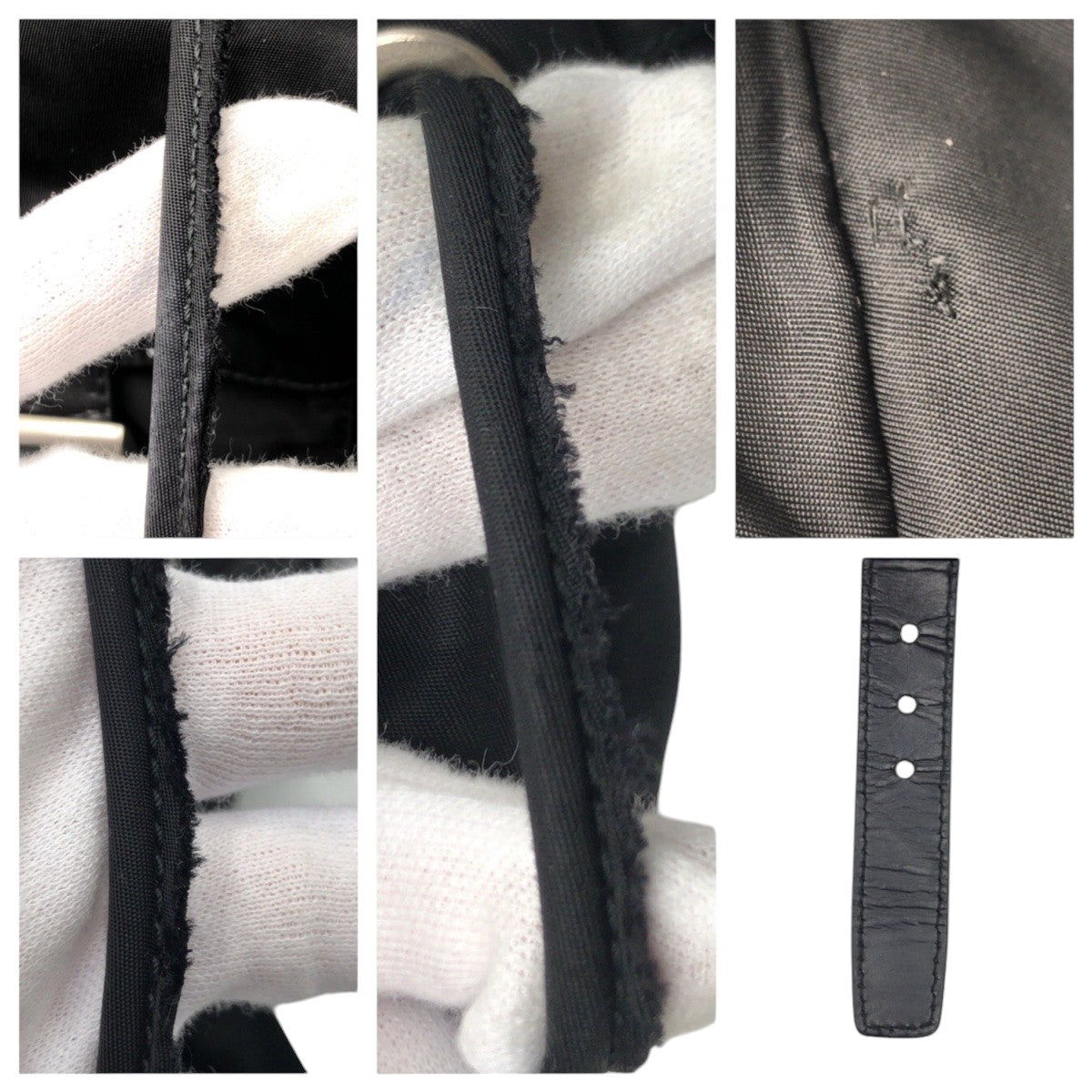 PRADA Backpack Nylon Black black Backpack Unisex Test Triangular logo Women Used Authentic