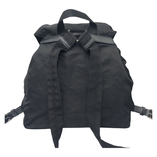 PRADA Backpack Nylon Black black Backpack Unisex Test Triangular logo Women Used Authentic