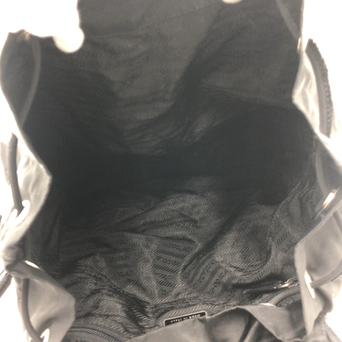 PRADA Backpack Nylon Black black Backpack Unisex Test Triangular logo Women Used Authentic