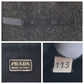 PRADA Handbag Wool, Nylon Gray Navy SilverMetal Handbag accessory pouch PRADA Sports Women Used Authentic