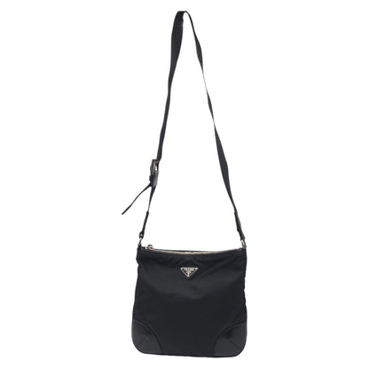 PRADA Shoulder Bag Nylon Black black Shoulder Bag Messenger Bag Unisex Test Triangular logo mens Used Authentic