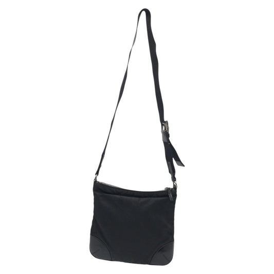 PRADA Shoulder Bag Nylon Black black Shoulder Bag Messenger Bag Unisex Test Triangular logo mens Used Authentic