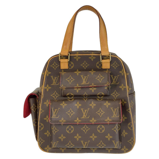 LOUIS VUITTON Handbag M51161 PVC, Leather Brown Gold Metal Monogram Exantri Cite Women Used Authentic