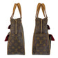 LOUIS VUITTON Handbag M51161 PVC, Leather Brown Gold Metal Monogram Exantri Cite Women Used Authentic