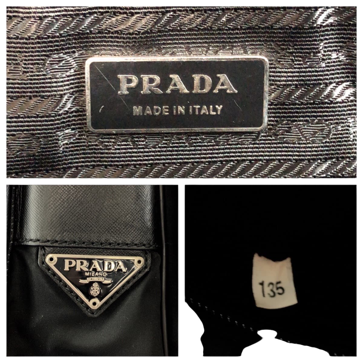 PRADA Shoulder Bag V165 Nylon black Shoulder Bag Messenger bag Test Triangle With logo Women Used Authentic