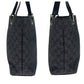 GUCCI Tote Bag 31244 GG canvas Black SilverMetal Tote Bag Shoulder Bag Women Used Authentic