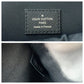 LOUIS VUITTON Clutch bag M30086 leather Black SilverMetal Clutch bag business bag Taiga Pochette Apollo mens Used Authentic