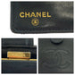CHANEL Long Wallet Purse Caviar skin Black GoldMetal Long Wallet Purse COCO Mark Women Used Authentic
