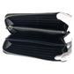 PRADA Long Wallet Purse leather Black SilverMetal Safiano