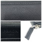 PRADA Long Wallet Purse leather Black SilverMetal Safiano