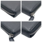 PRADA Long Wallet Purse leather Black SilverMetal Safiano