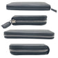 PRADA Long Wallet Purse leather Black SilverMetal Safiano