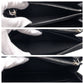 PRADA Long Wallet Purse leather Black SilverMetal Safiano