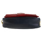 PRADA Shoulder Bag leather Red Black Gold Metal Shoulder Bag pochette ribbon Women Used Authentic
