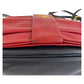 PRADA Shoulder Bag leather Red Black Gold Metal Shoulder Bag pochette ribbon Women Used Authentic