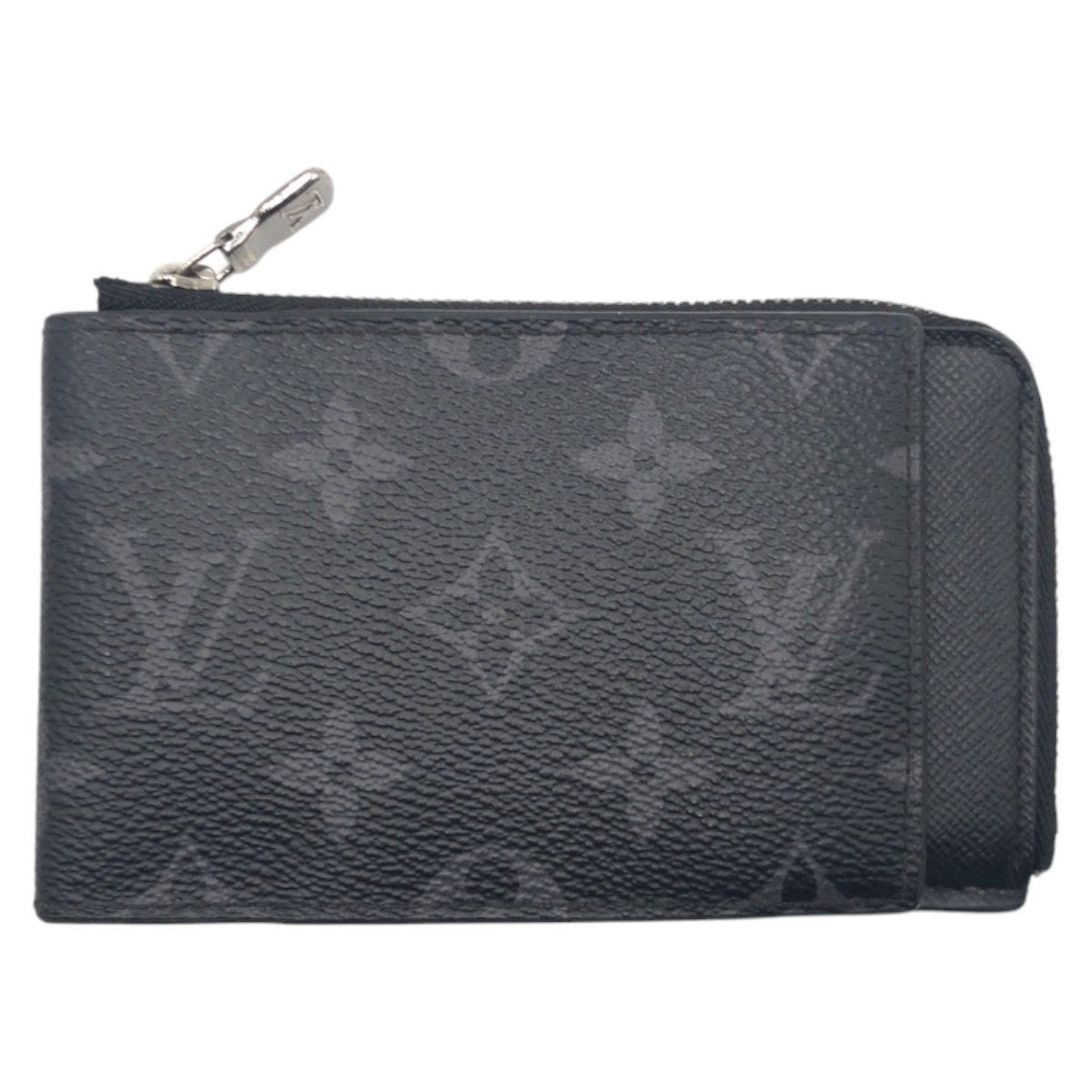 LOUIS VUITTON Bifold Wallet M81568 PVC Black SilverMetal Folding wallet Compact wallet Fragment case Monogram Eclipse hybrid wallet mens Used Authentic