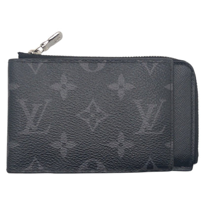 LOUIS VUITTON Bifold Wallet M81568 PVC Black SilverMetal Folding wallet Compact wallet Fragment case Monogram Eclipse hybrid wallet mens Used Authentic
