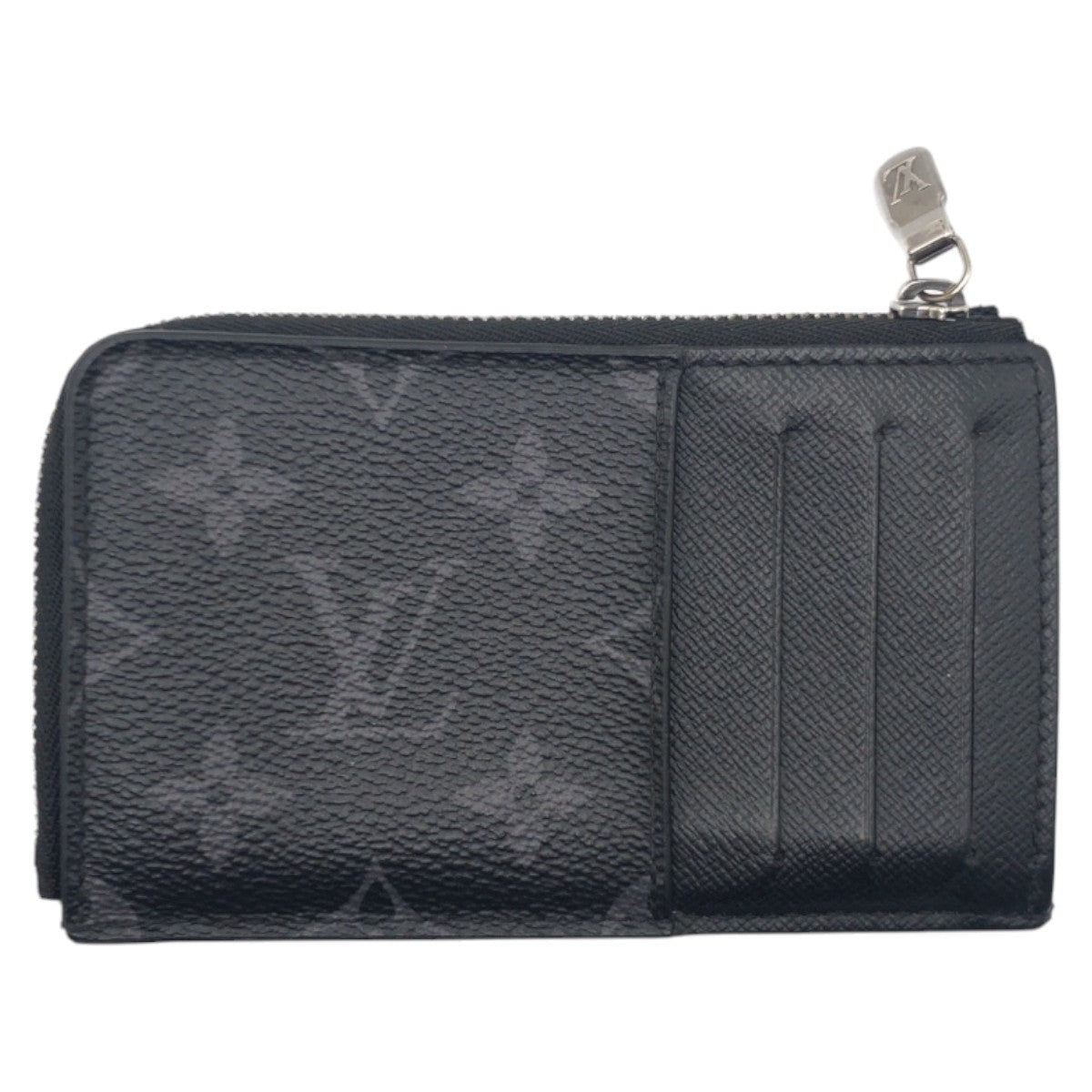 LOUIS VUITTON Bifold Wallet M81568 PVC Black SilverMetal Folding wallet Compact wallet Fragment case Monogram Eclipse hybrid wallet mens Used Authentic