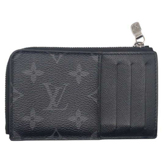 LOUIS VUITTON Bifold Wallet M81568 PVC Black SilverMetal Folding wallet Compact wallet Fragment case Monogram Eclipse hybrid wallet mens Used Authentic