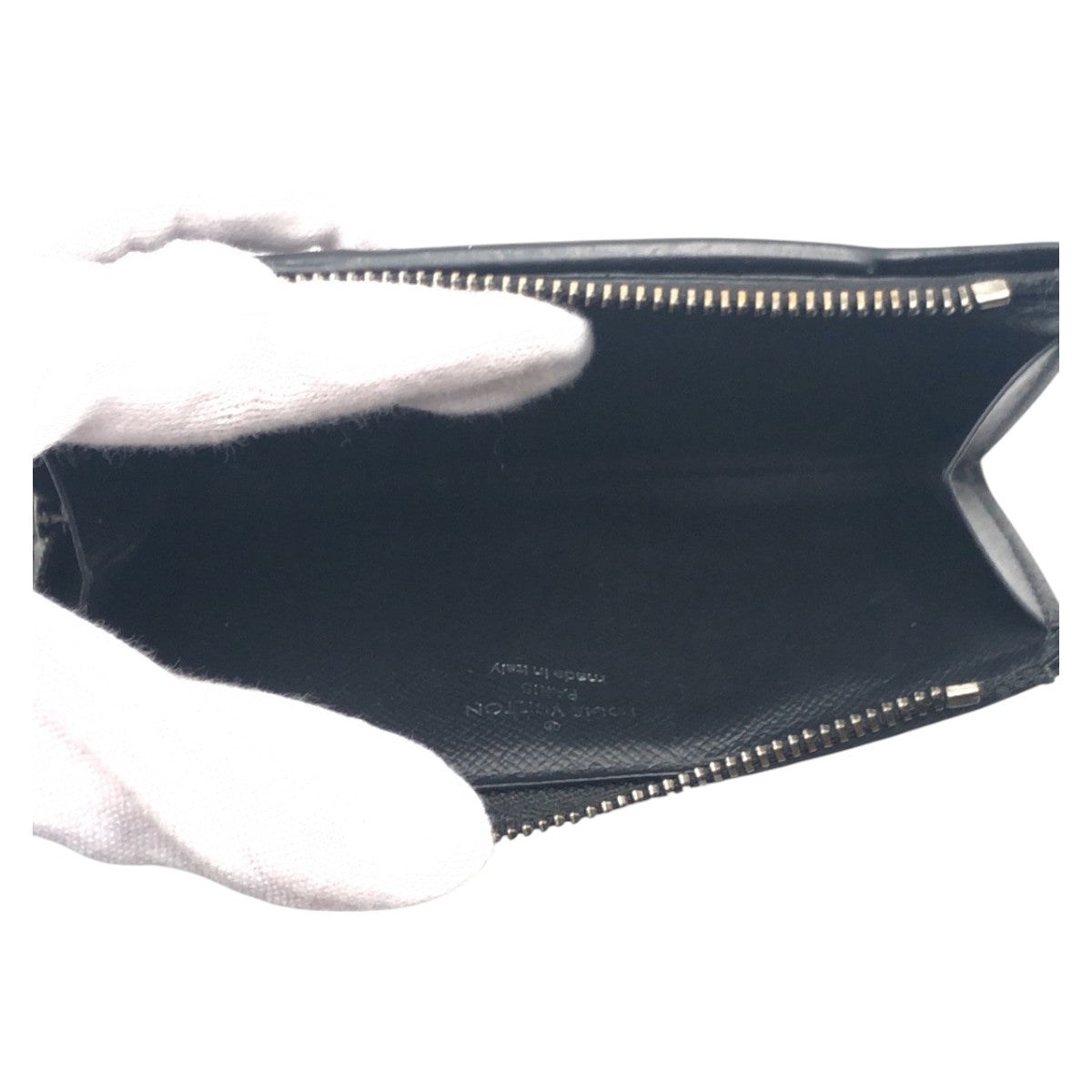 LOUIS VUITTON Bifold Wallet M81568 PVC Black SilverMetal Folding wallet Compact wallet Fragment case Monogram Eclipse hybrid wallet mens Used Authentic