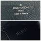 LOUIS VUITTON Long Wallet Purse M30652 Taiga Black SilverMetal Long Wallet Purse Taiga Organizer Atoll mens Used Authentic