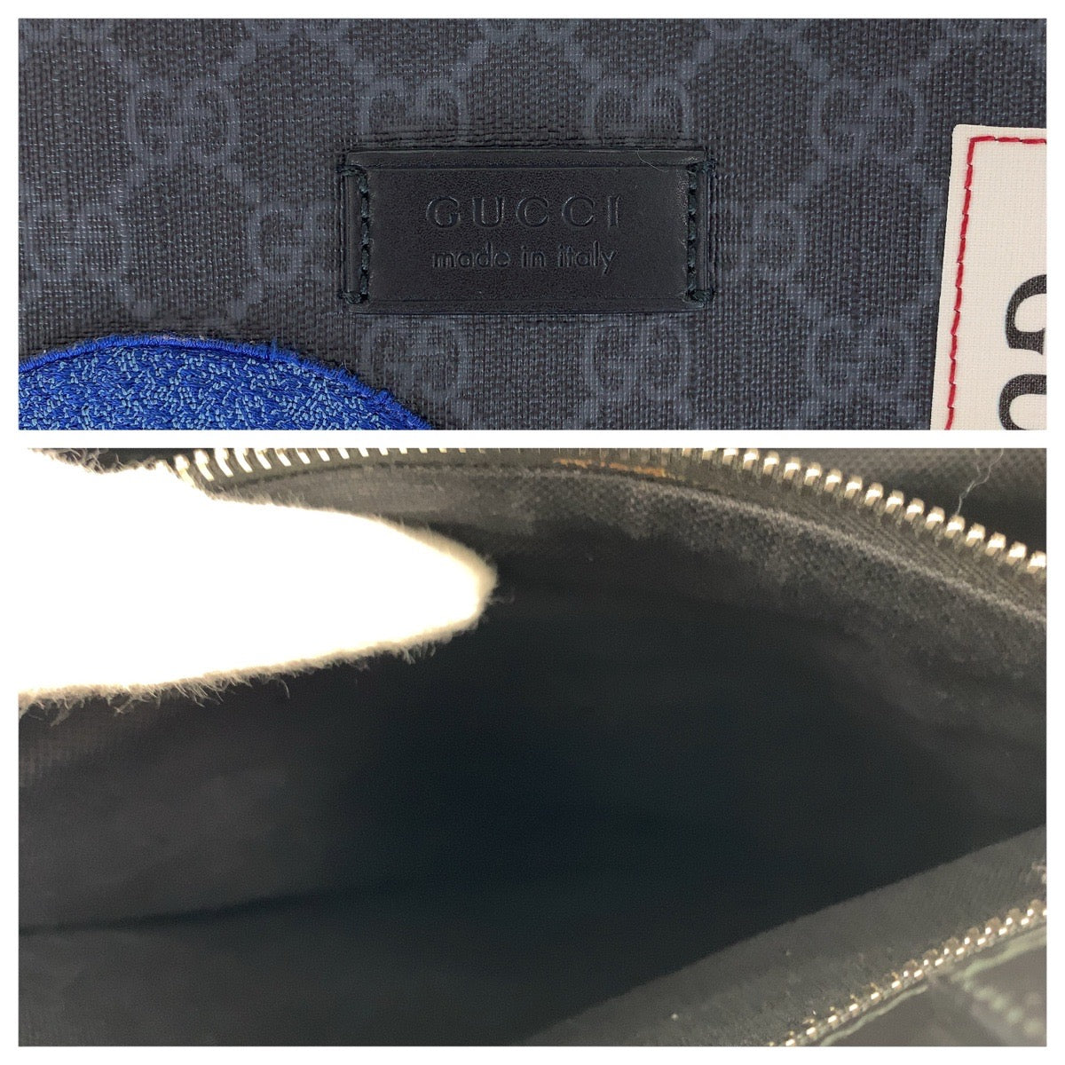 GUCCI Tote Bag 495559 GG Supreme canvas, leather Black Black Multicolor SilverMetal Tote Bag Shoulder Bag 2way Sherry Line Courier Emblem embroidery mens Used Authentic