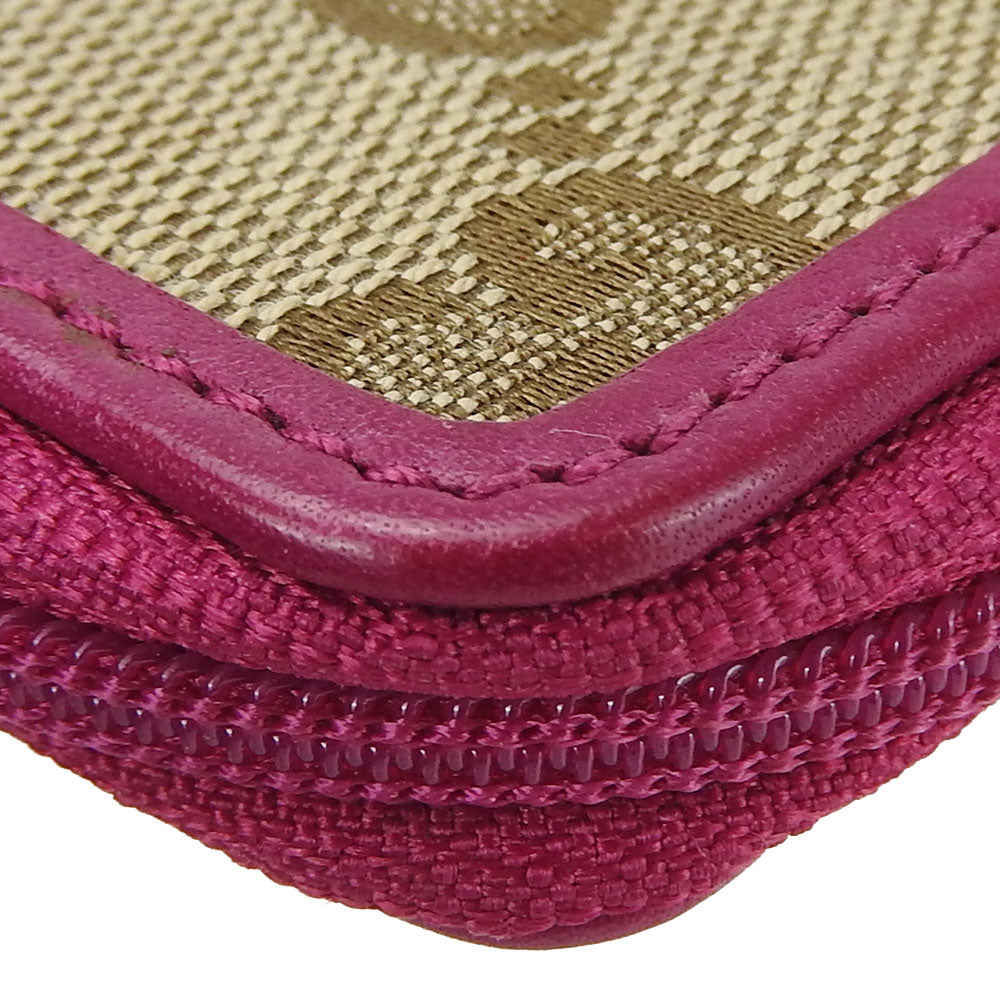 GUCCI Coin case 115255 GG canvas, leather beige Women Used Authentic