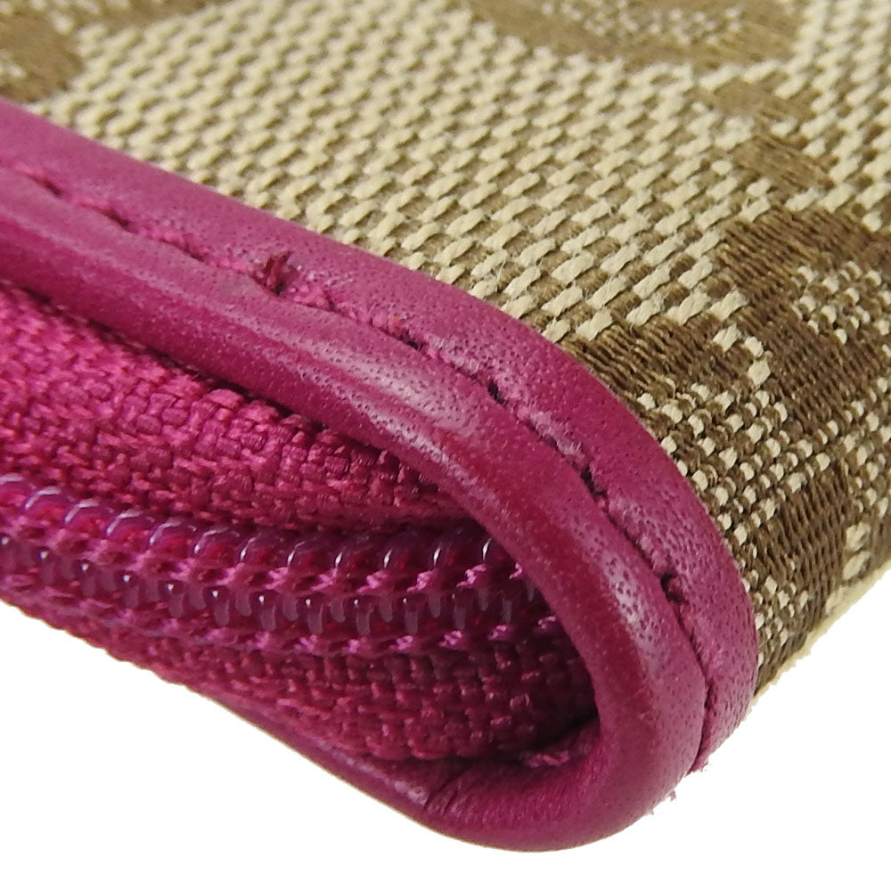 GUCCI Coin case 115255 GG canvas, leather beige Women Used Authentic