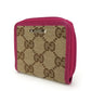 GUCCI Coin case 115255 GG canvas, leather beige Women Used Authentic