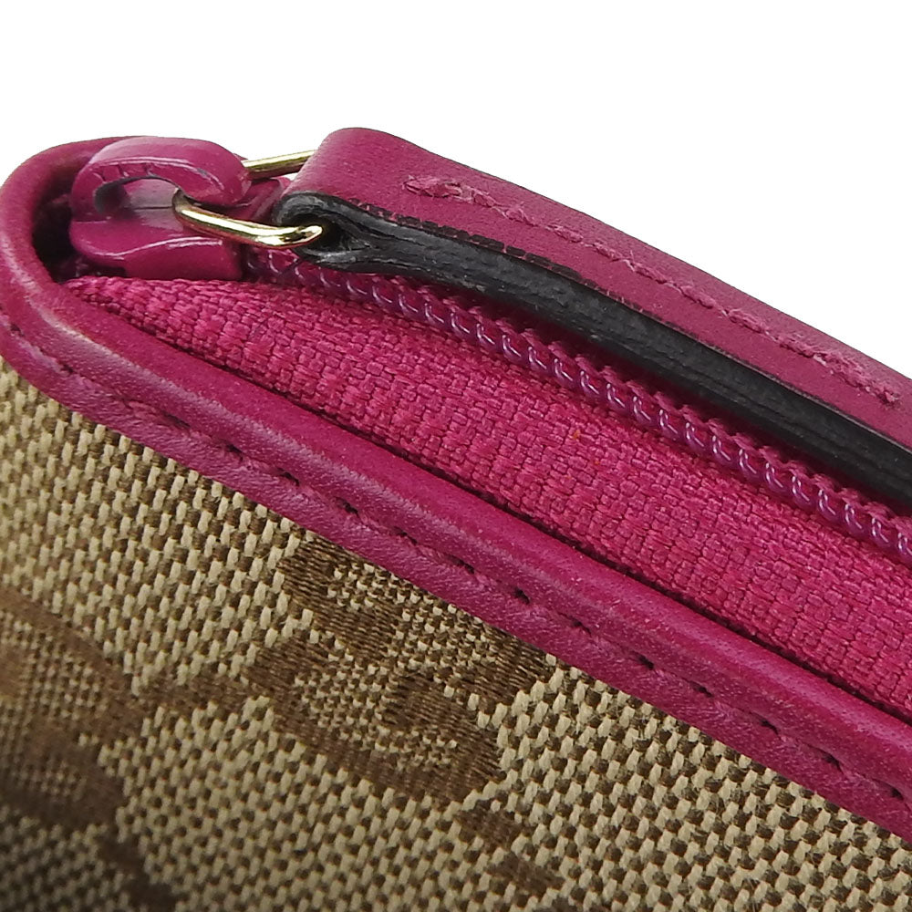 GUCCI Coin case 115255 GG canvas, leather beige Women Used Authentic