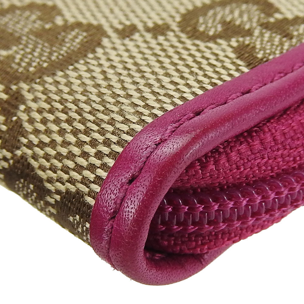 GUCCI Coin case 115255 GG canvas, leather beige Women Used Authentic