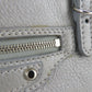 BALENCIAGA Handbag 357333 leather Silver Paper mini Women Used Authentic