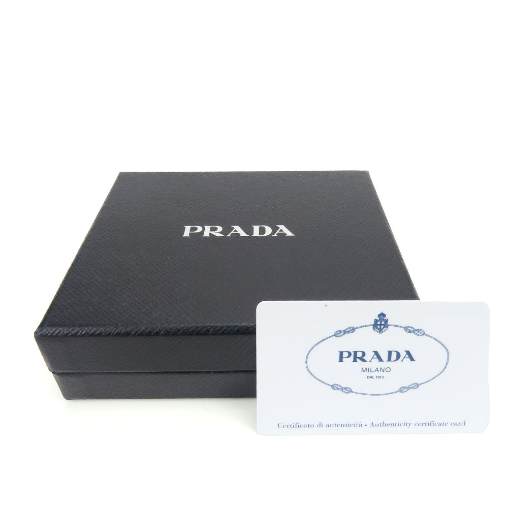 PRADA Bifold Wallet 1M0522 leather Brown Women Used Authentic