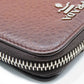 PRADA Bifold Wallet 1M0522 leather Brown Women Used Authentic