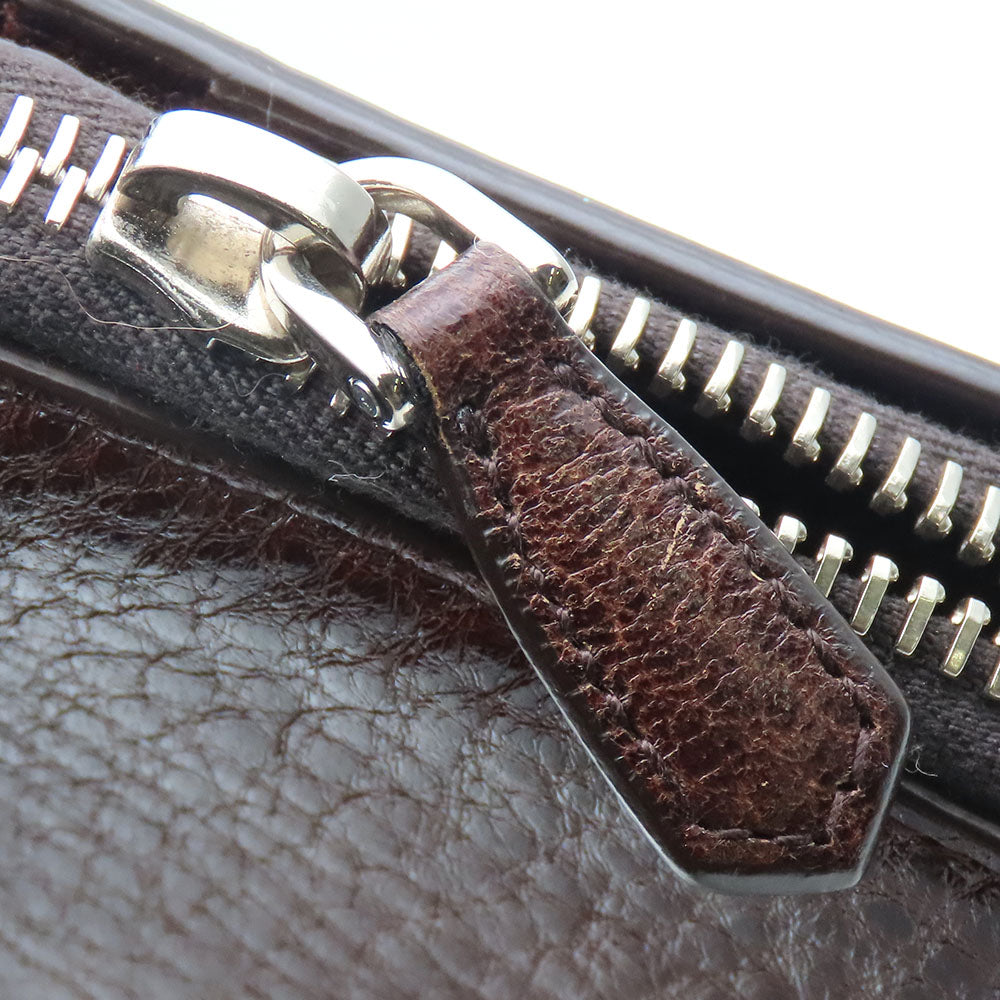 PRADA Bifold Wallet 1M0522 leather Brown Women Used Authentic