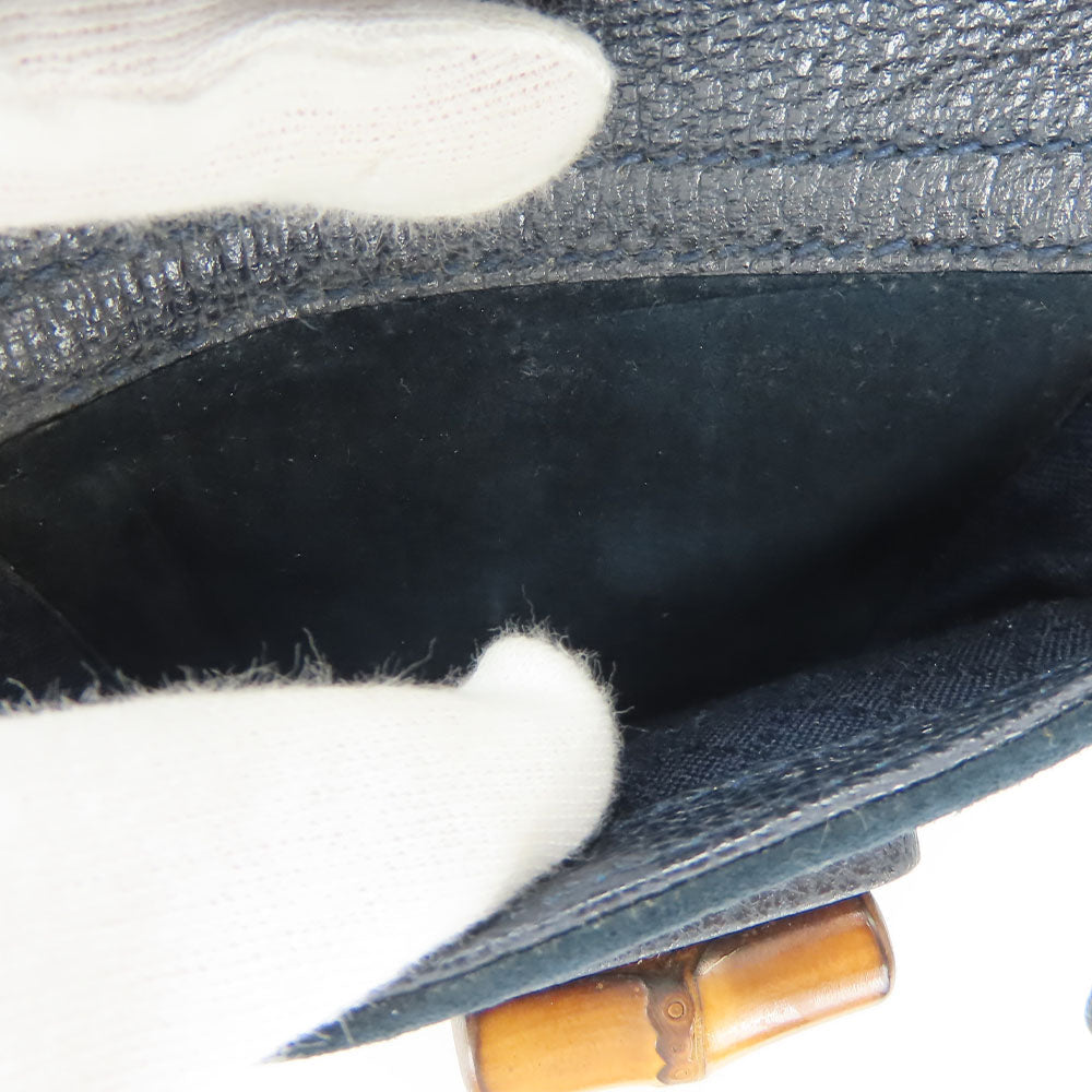 GUCCI Backpack 003.58.0016 Suede Navy Bamboo