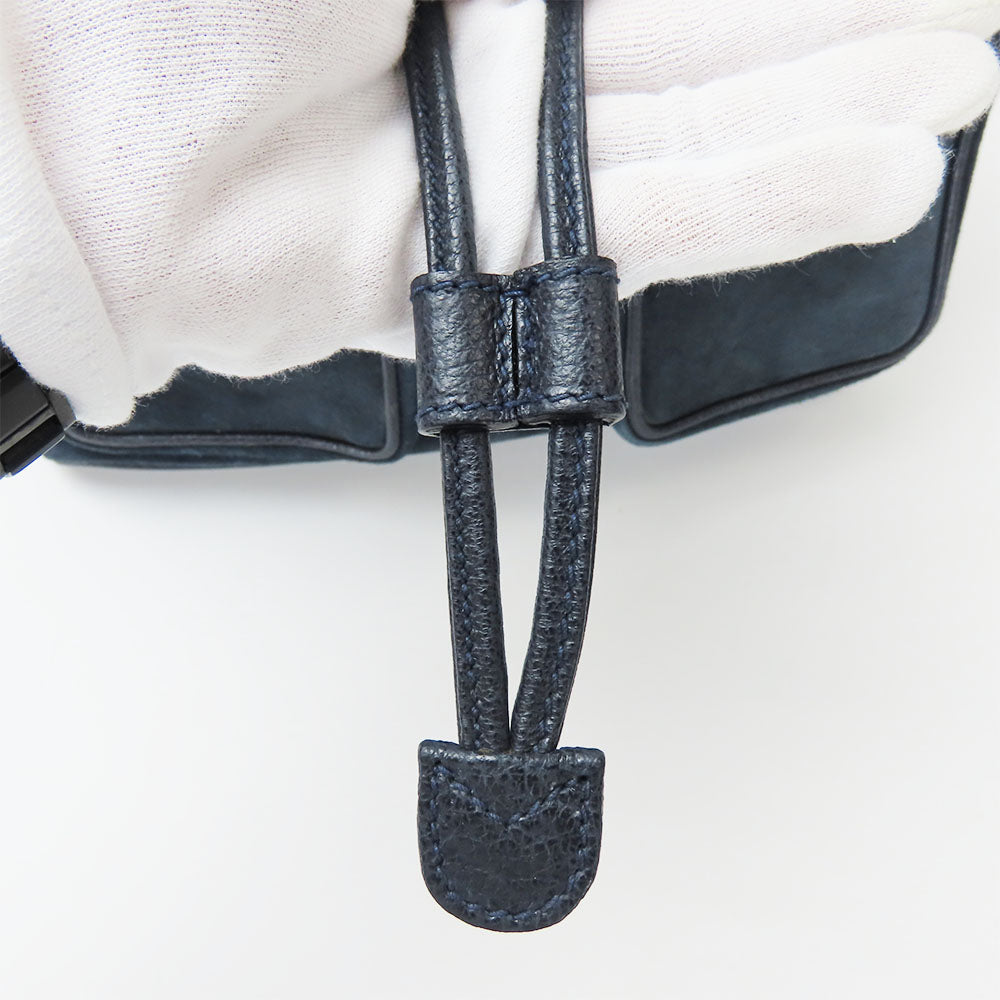 GUCCI Backpack 003.58.0016 Suede Navy Bamboo