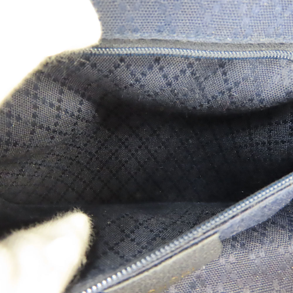 GUCCI Backpack 003.58.0016 Suede Navy Bamboo