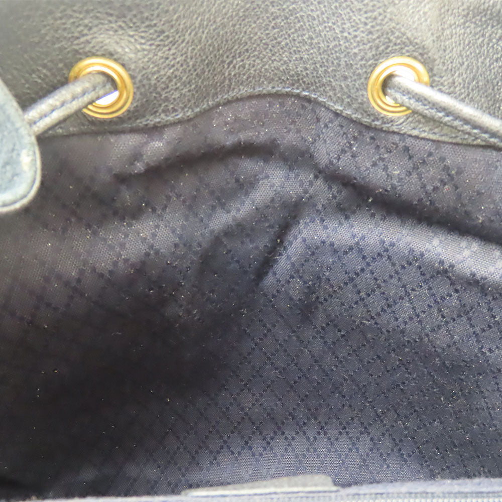 GUCCI Backpack 003.58.0016 Suede Navy Bamboo
