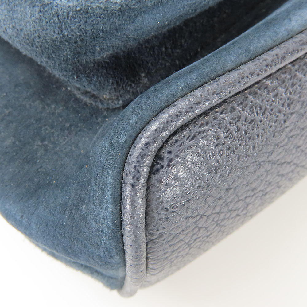 GUCCI Backpack 003.58.0016 Suede Navy Bamboo