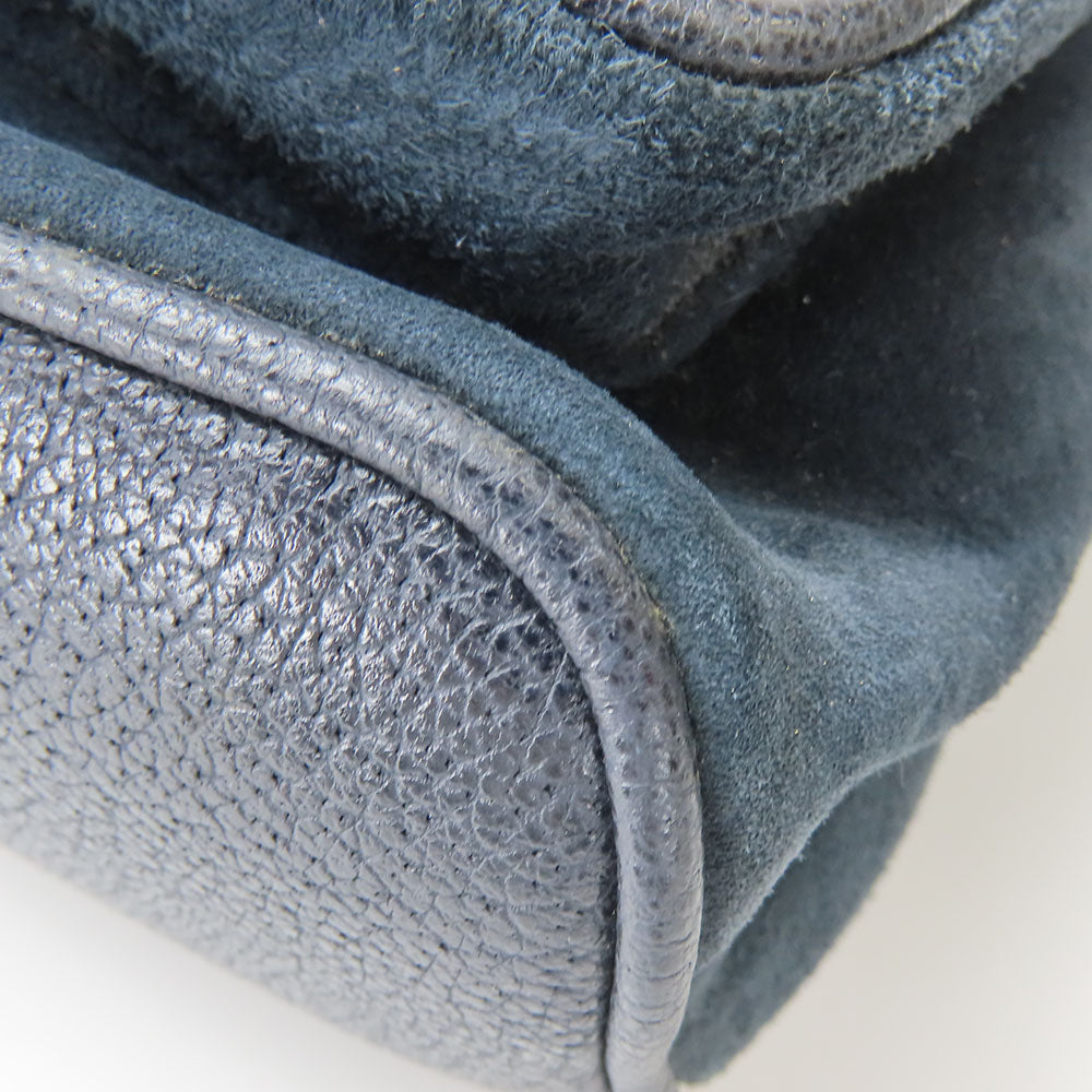 GUCCI Backpack 003.58.0016 Suede Navy Bamboo