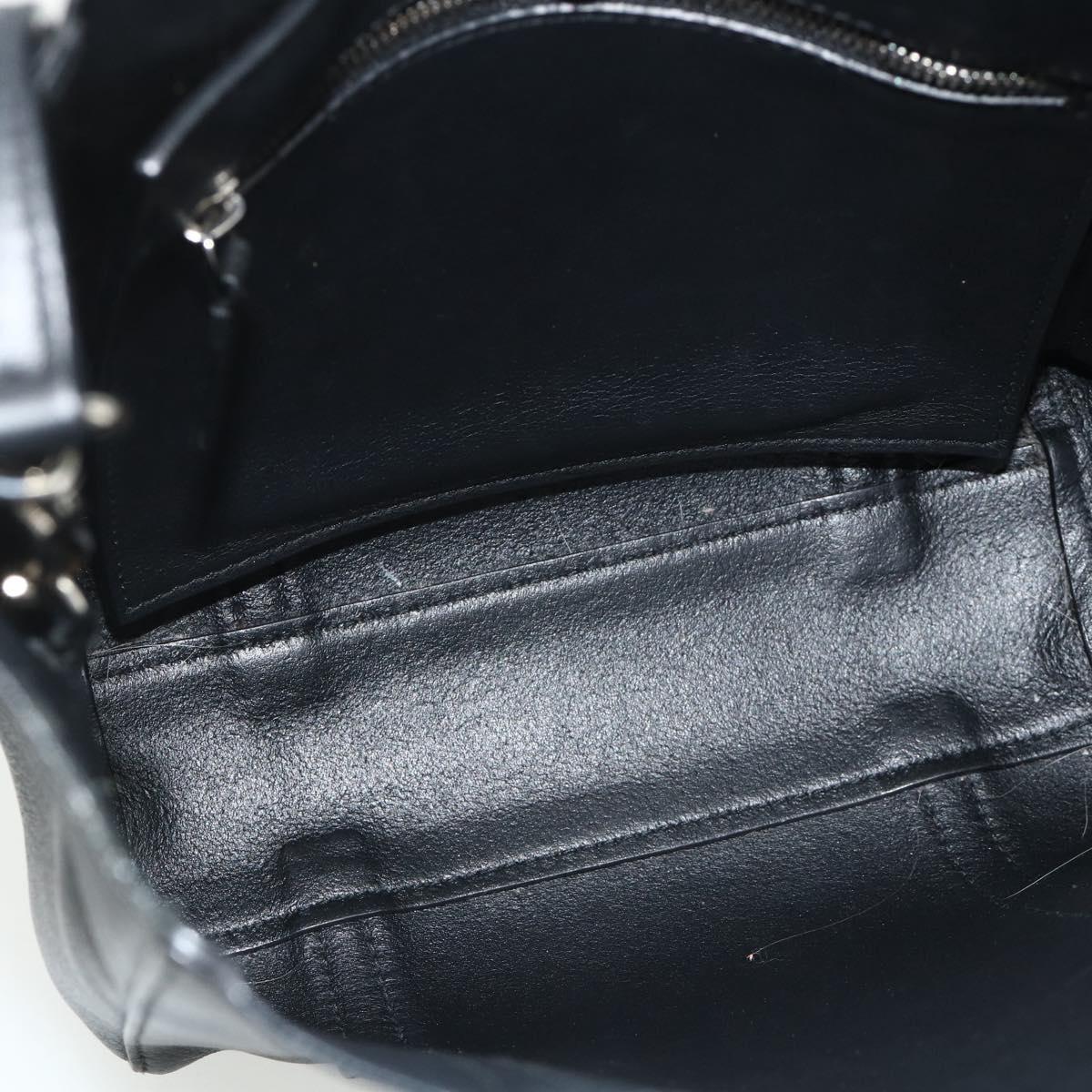 BALENCIAGA Two Way Mini Tote Bag Black Silver