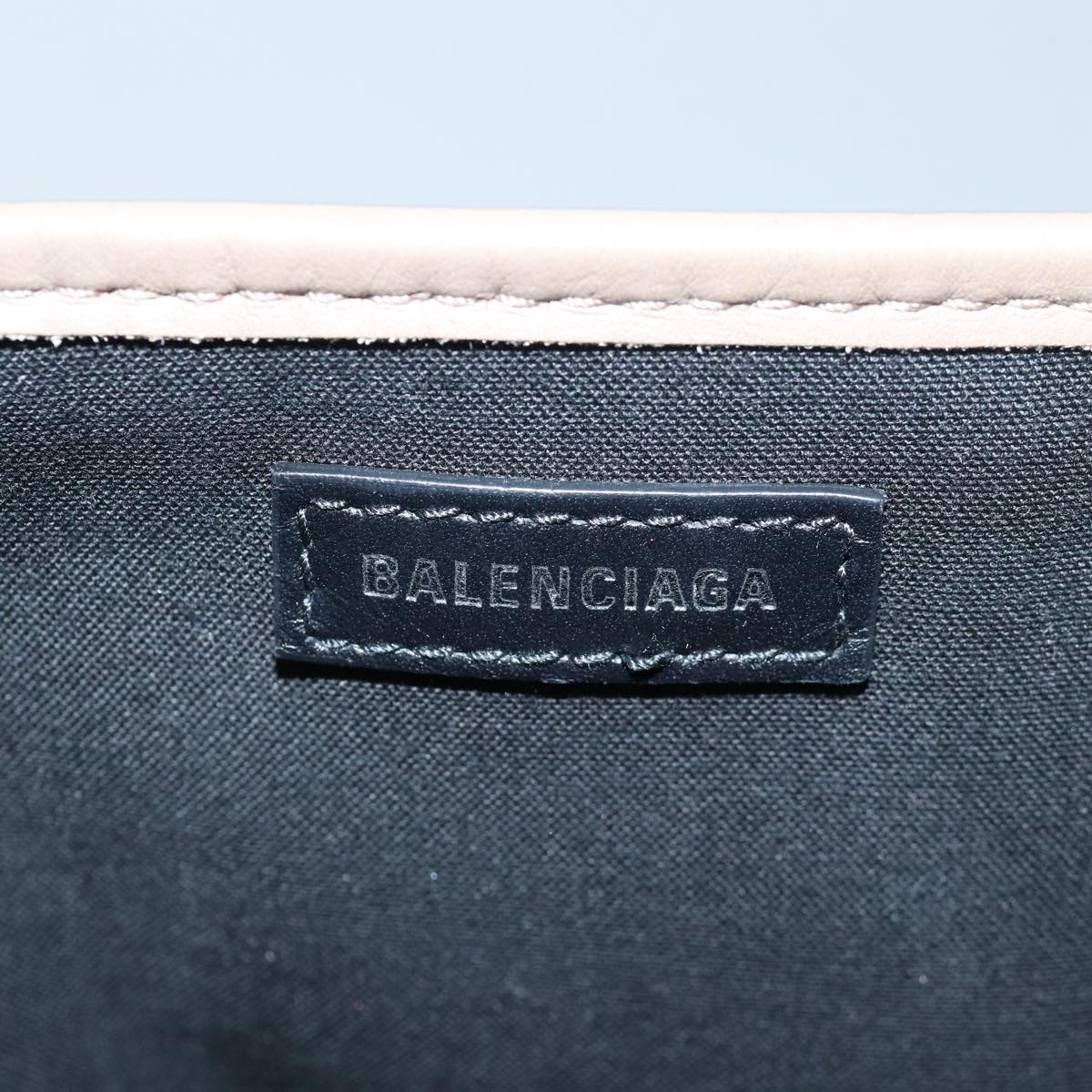 BALENCIAGA Cabas Hand Bag Leather Gray