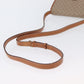 CELINE Macadam Monogram Canvas Shoulder Bag Beige Gold