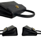CELINE Shoulder Bag leather black Star ball Women Used Authentic