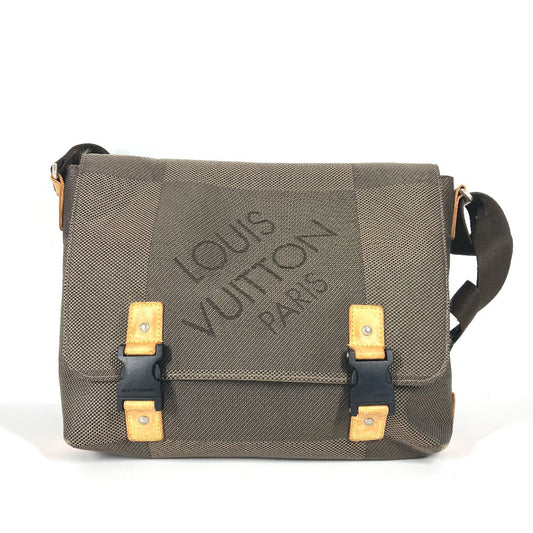 LOUIS VUITTON Shoulder Bag M93077 Damier Jean Canvas khaki Damier Jean Roux unisex(Unisex) Used Authentic
