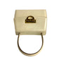 CELINE Handbag Calfskin white logo Metal Women Used Authentic